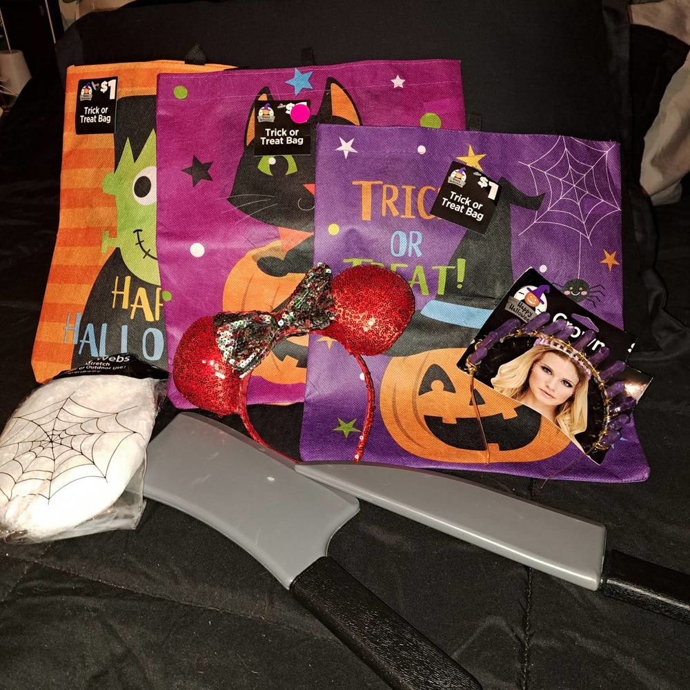 SALE! Halloween Grab Bag! Minnie Ears, Amethyst Crown, Cleavers, Bags